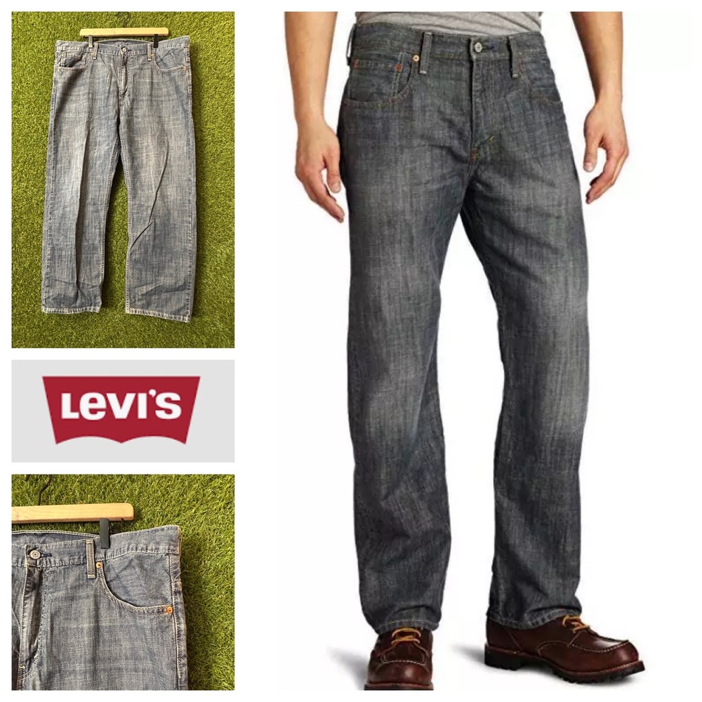 Levi's Jeans Relaxed Fit Denim Blue Jeans Classic Casual Mens Size
